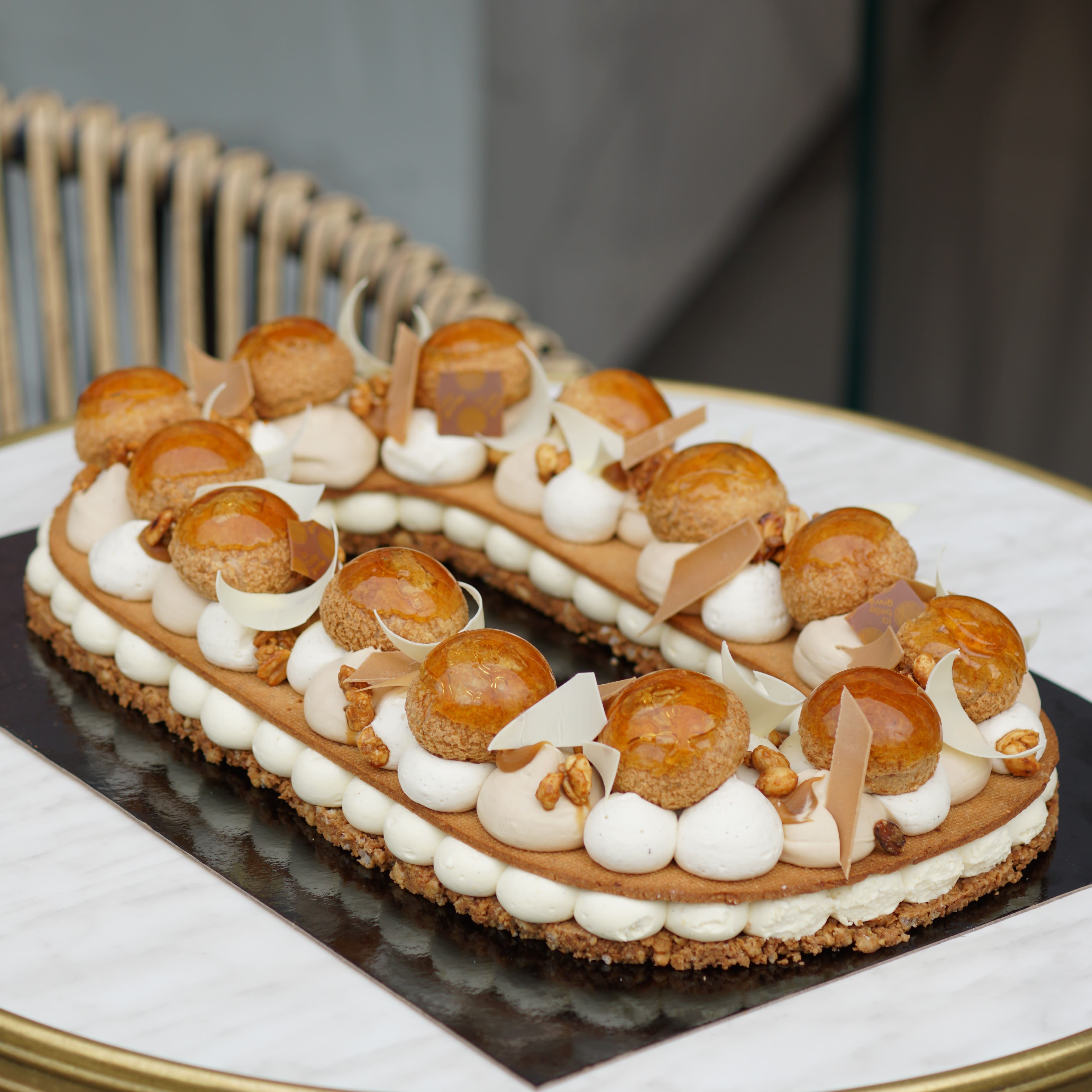 number cake vanille caramel